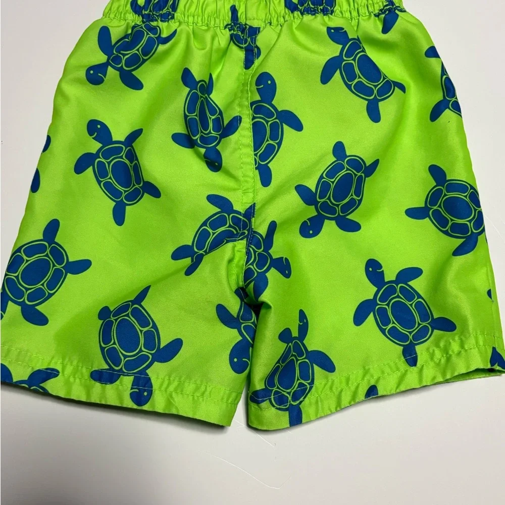 $8 Little me swim trunks board shorts turtles neon 18m